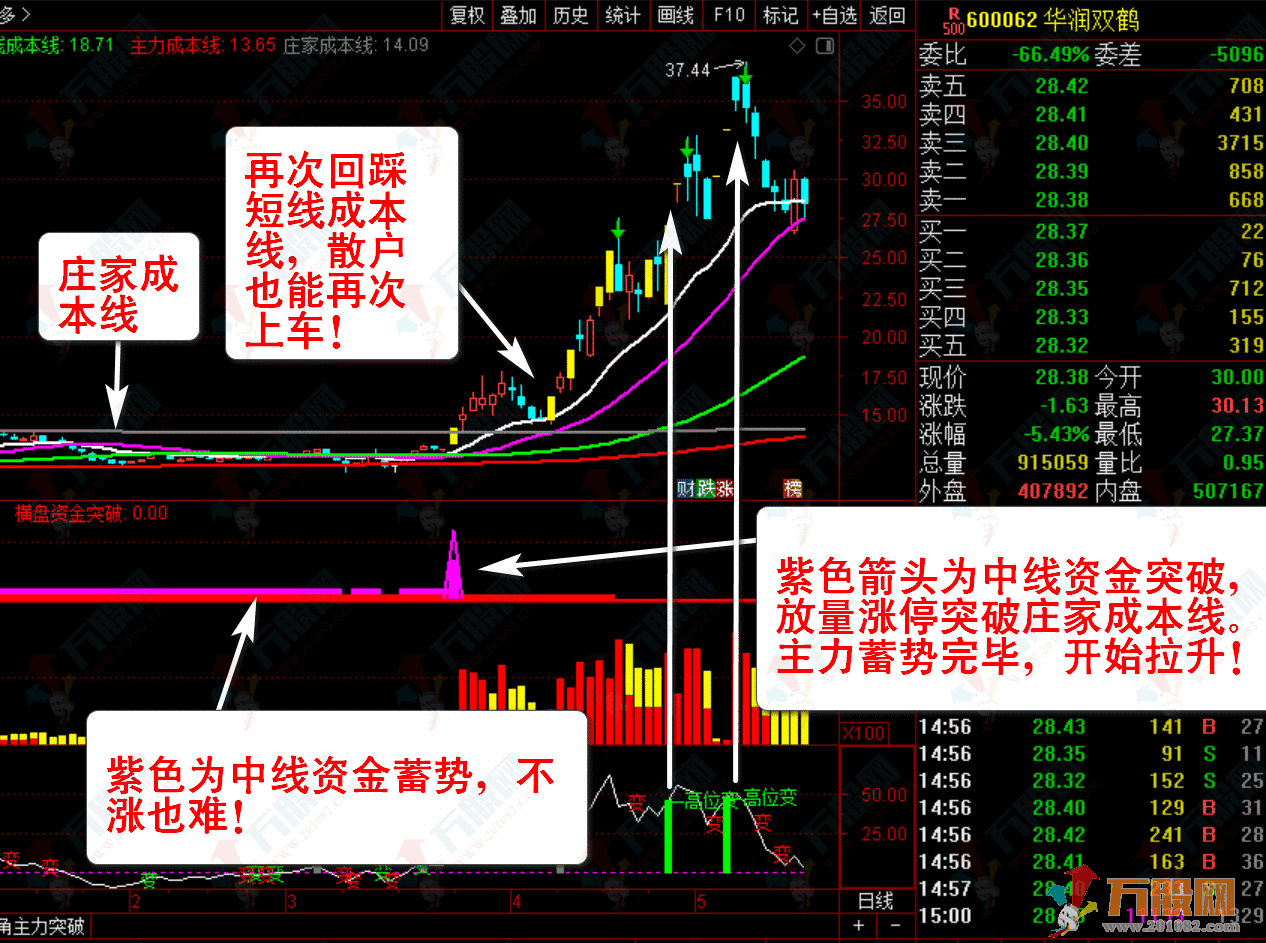 【主力资金突破】珍藏版套装指标★看清主力动向★跟随主力吃肉