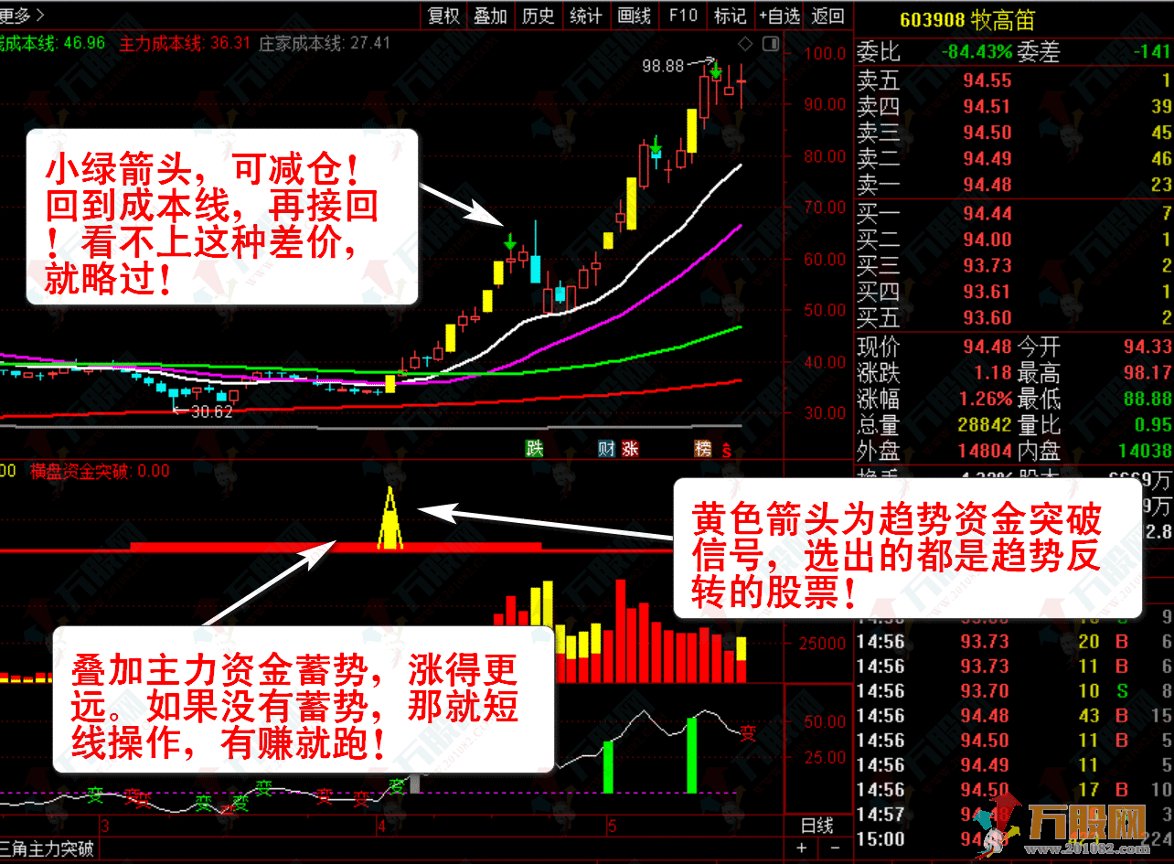 【主力资金突破】珍藏版套装指标★看清主力动向★跟随主力吃肉
