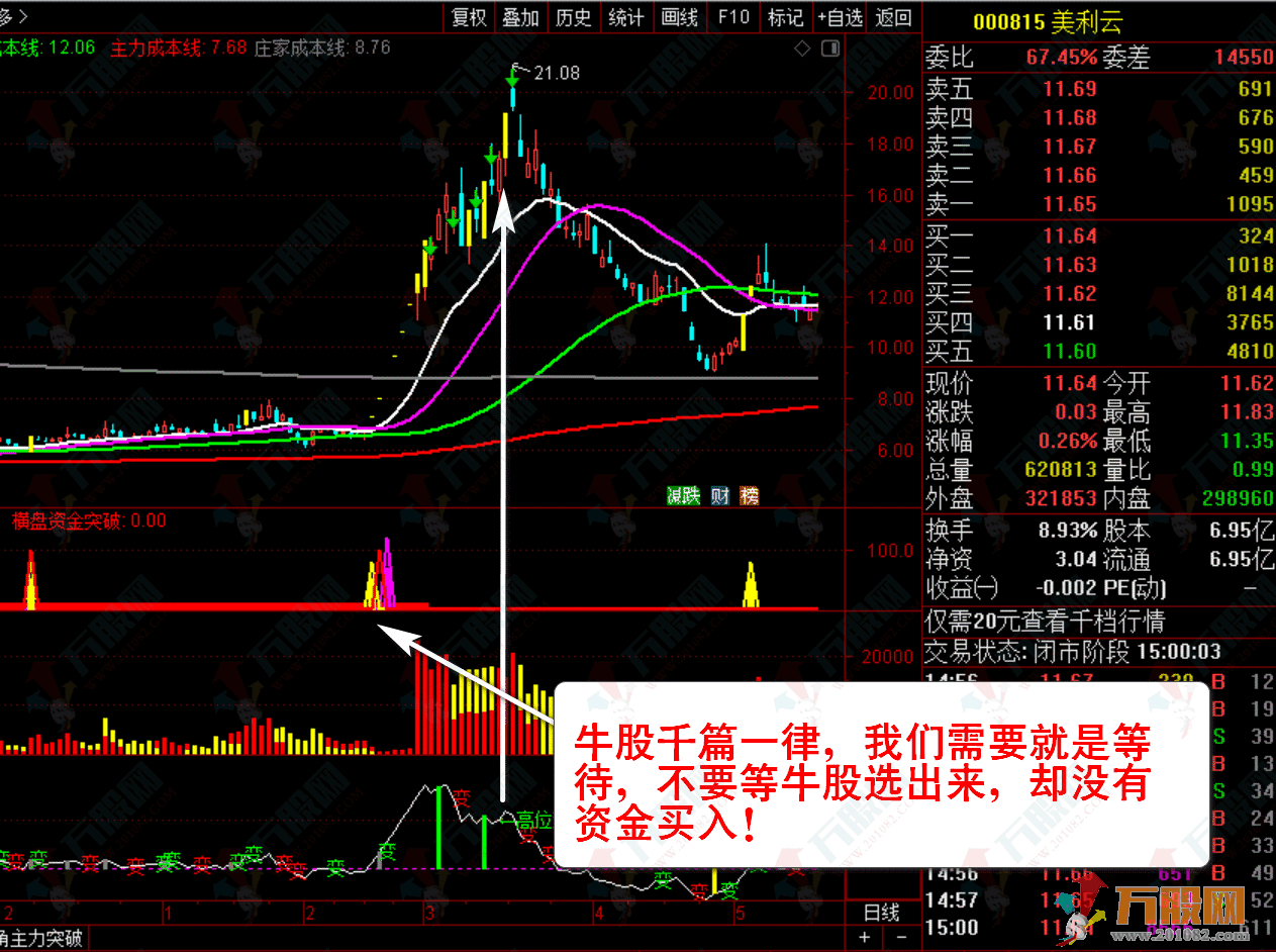 【主力资金突破】珍藏版套装指标★看清主力动向★跟随主力吃肉